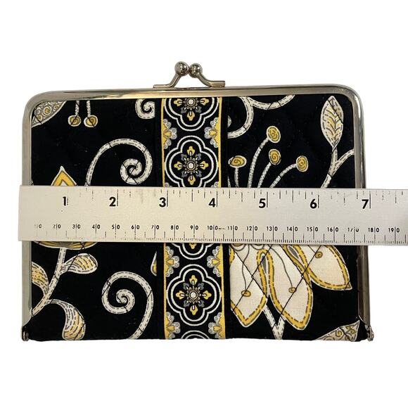 Vera Bradley Hug N Kisses Black and Yellow Photo Book Wallet - Picture 7 of 8